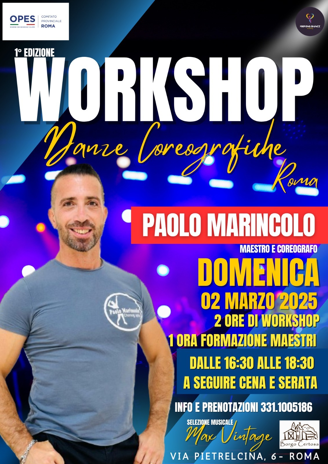 Workshop danze coreografica Roma